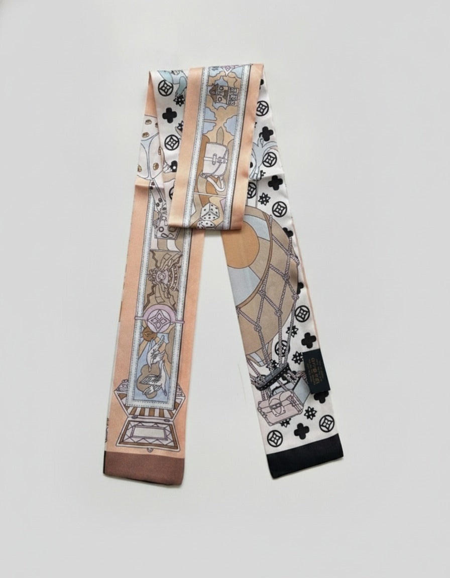 Celestial Tarot Hair Scarf With Chain Details – scarves & belts (view 1)