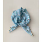Blue Gingham Cherry Print Neck Scarf – scarves & belts (view 1)