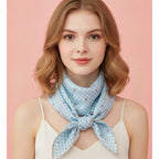 Blue Gingham Cherry Print Neck Scarf – scarves & belts (view 2)