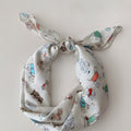 Vintage Storybook Print Linen Hair Scarf Bow – scarves & belts (view 1)