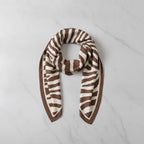 Zebra Print Brown Cream Square Scarf Wrap – scarves & belts (view 3)