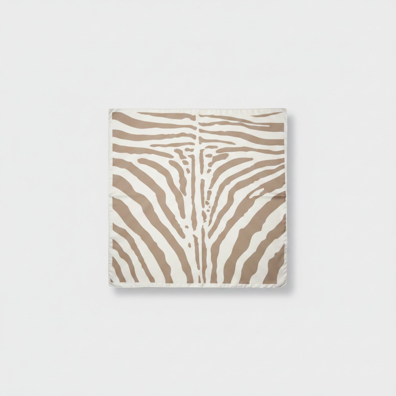 Zebra Print Taupe Square Scarf Wrap