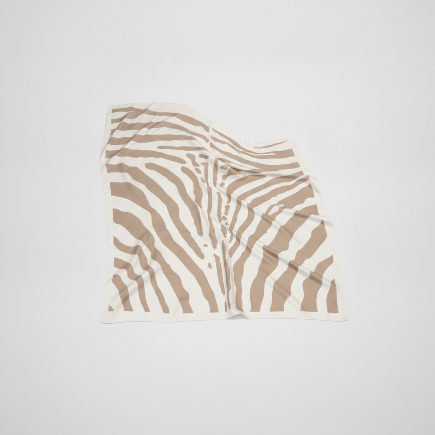 Zebra Print Taupe Square Scarf Wrap