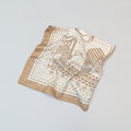 Tan Geometric Paisley Square Silk Scarf – scarves & belts (view 1)