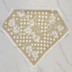 Floral Polka Dot Bandana Scarf Cream – scarves & belts (view 2)
