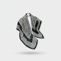 Black And White Geometric Greek Key Scarf