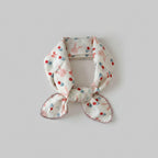 Strawberry Bunny Lace-Trimmed Collar Scarf