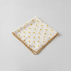 Gold Polka Dot Scarf With Crochet Trim – scarves & belts (view 1)