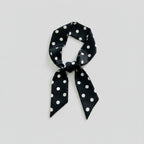 Black And White Polka Dot Bow Scarf
