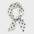White Polka Dot Bow Tie Scarf Wrap