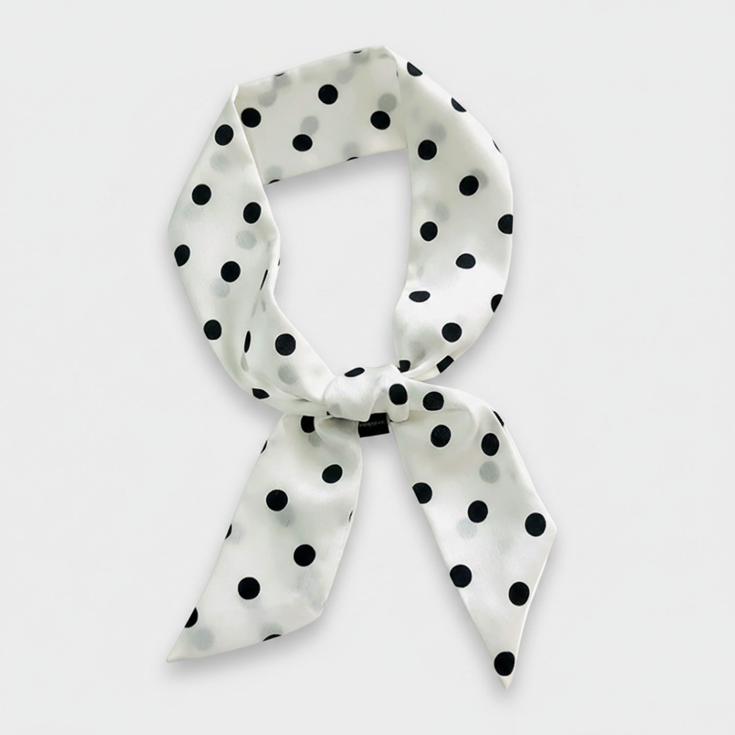 White Polka Dot Bow Tie Scarf Wrap