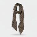 Checkered Black & Cream Lightweight Scarf Belt