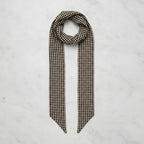 Checkered Black & Cream Lightweight Scarf – scarves & belts (view 3)