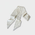 Polka Dot Cream Silk Scarf Belt
