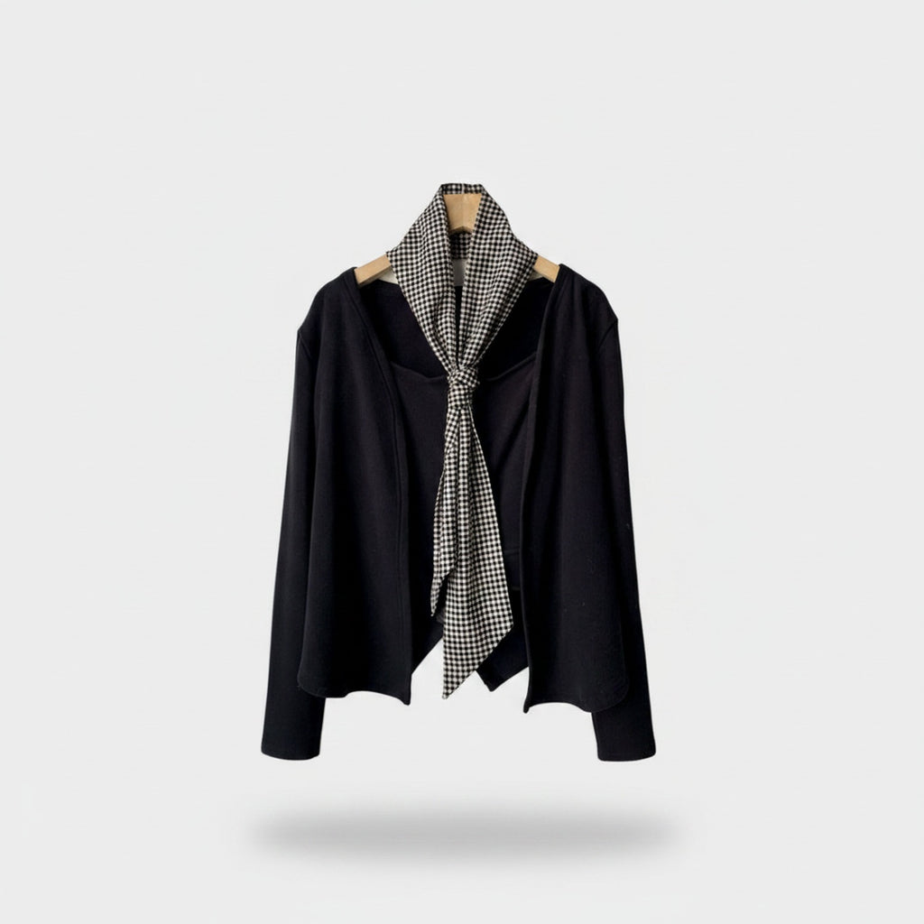 Checkered Tie Scarf Belt Accessory