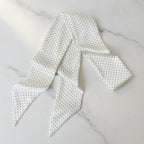 Cream Polka Dot Pointed Scarf – scarves & belts (view 2)