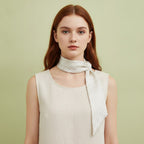 Cream Polka Dot Pointed Scarf – scarves & belts (view 3)
