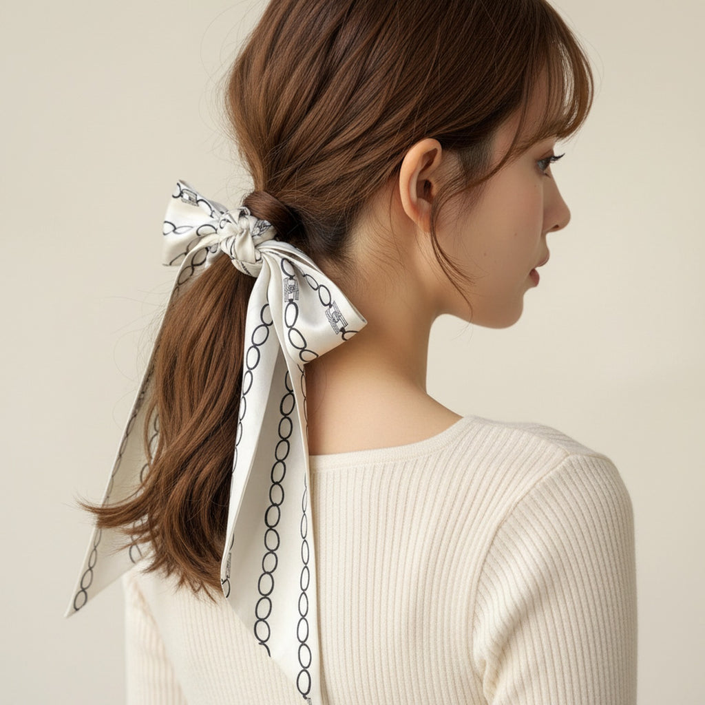 Chain Patterned Shawl Collar Black Cape Belt