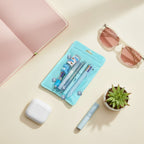 Cute Dinosaur Pen & Stationery Set - Blue 6-Piece Set (view 3)