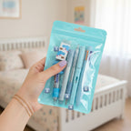 Cute Dinosaur Pen & Stationery Set - Blue 6-Piece Set (view 4)