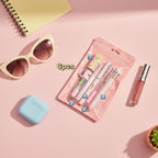 Cute Dinosaur Pen & Stationery Set - Pink Six Piece Set (view 3)