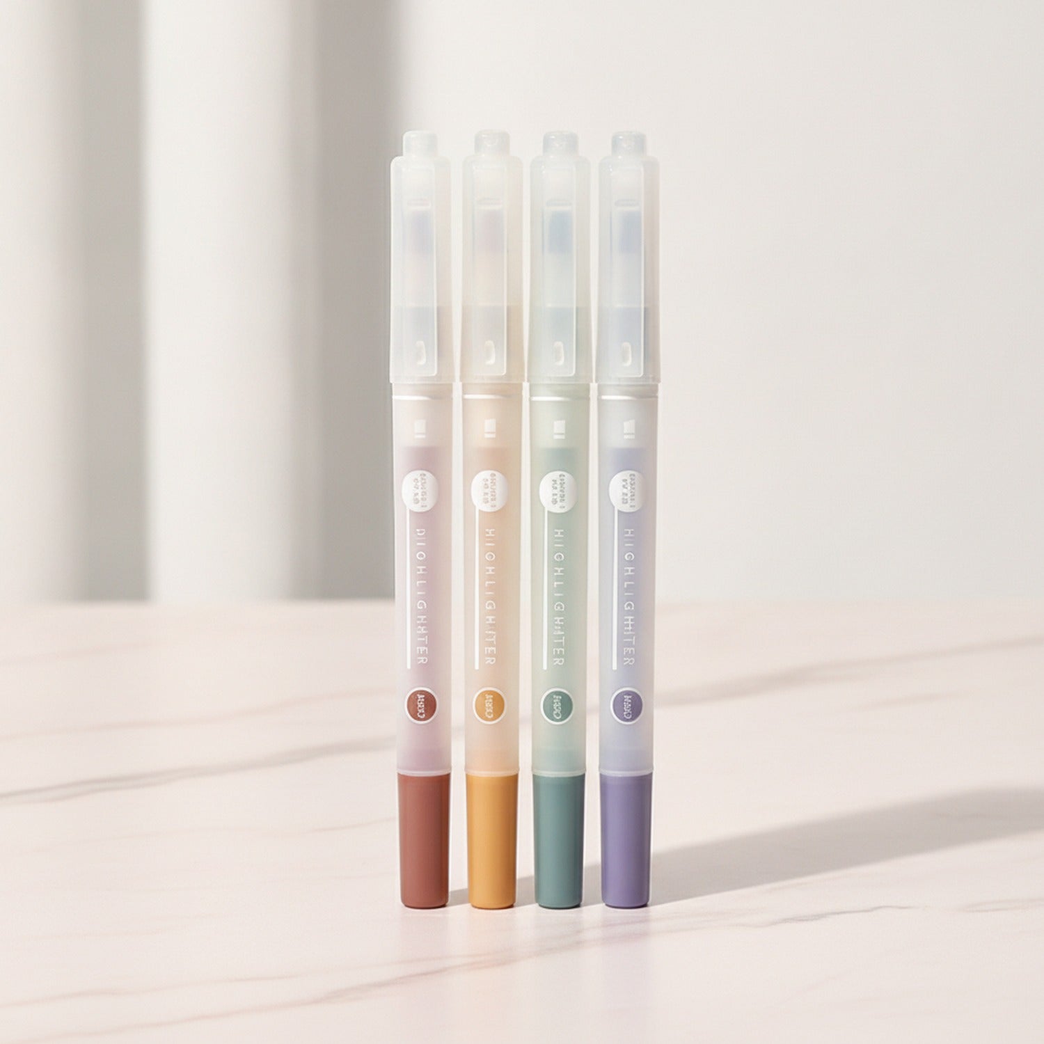 Double Head Highlighter Pen Set - 5 Piece Colors - Retro Color Set 5-Piece