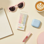 Double Head Highlighter Pen Set - 5 Piece Colors - Macaron Color Set - 5 Pieces – stationery (view 3)
