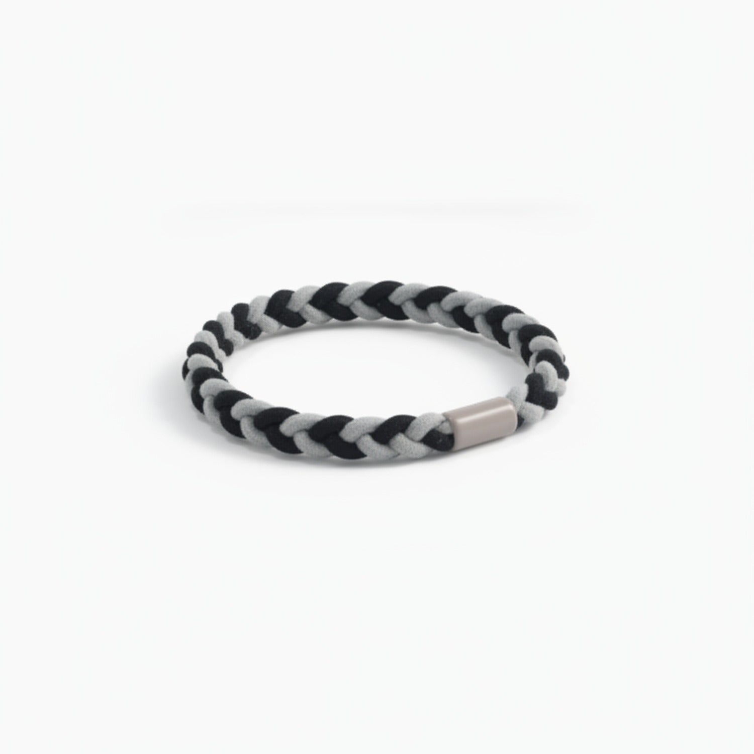 Braided Rope Hair Clips Black White Grey