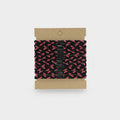 Braided Hair Clips Black Pink Set