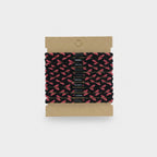 Braided Hair Clips Black Pink Set