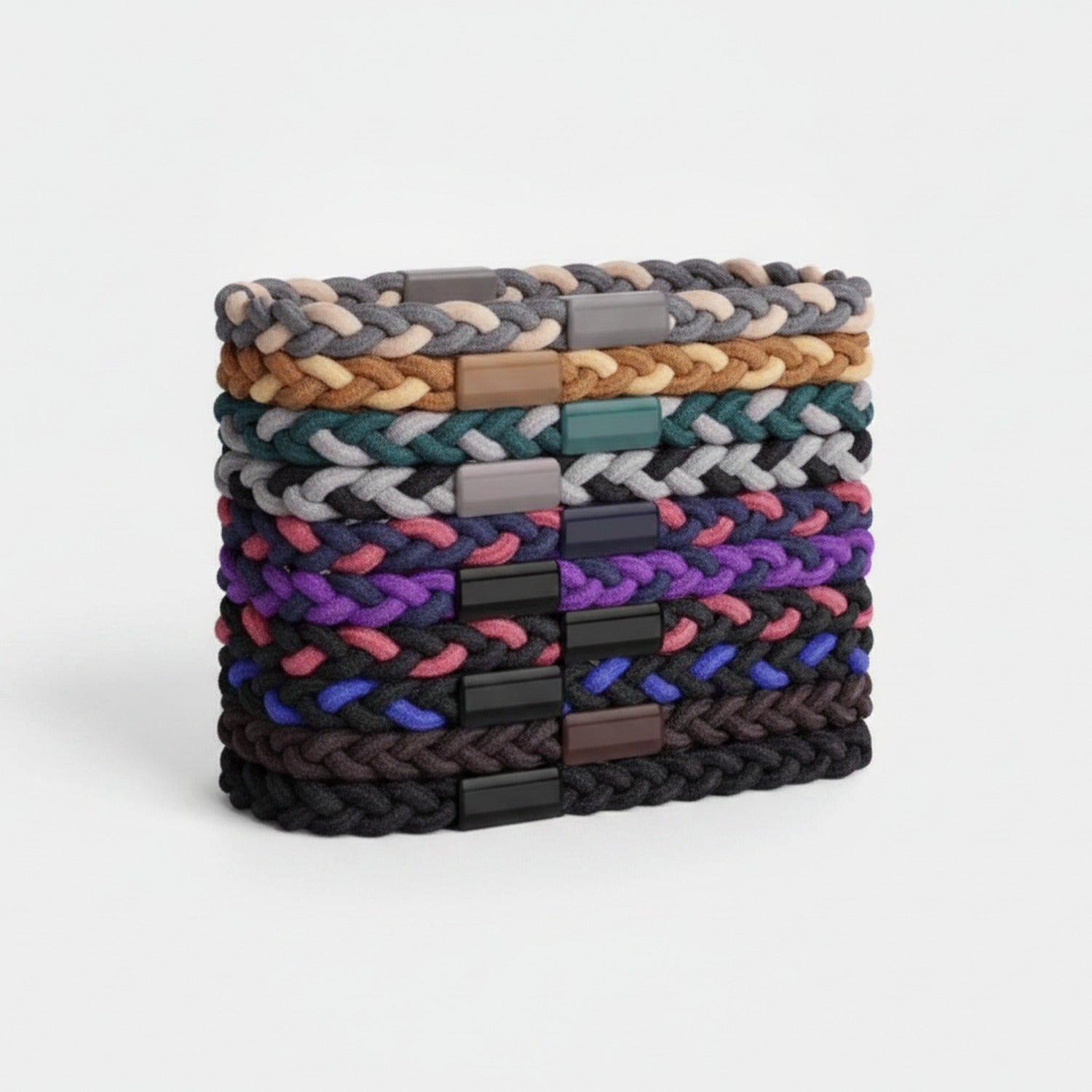 Braided Hair Clips Colorful Multi-Pack Set