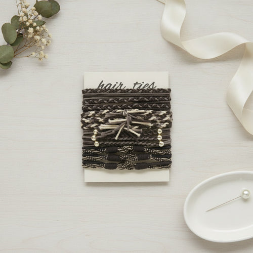 Braided Hair Ties Set With Pearl Beads