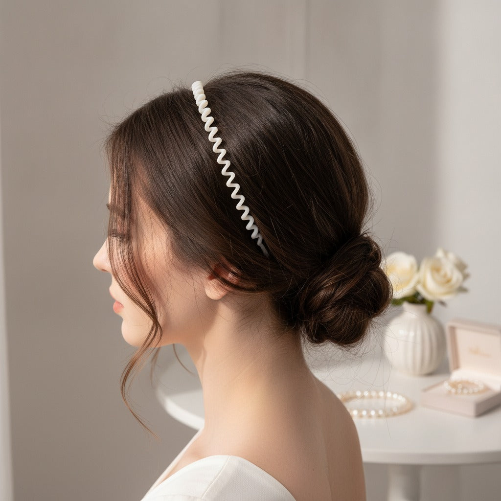 Wavy Pearl Beaded Headband – hair accessories (view 2)