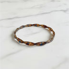 Tortoiseshell Twisted Hair Headband With Accents - Tortoiseshell Twisted