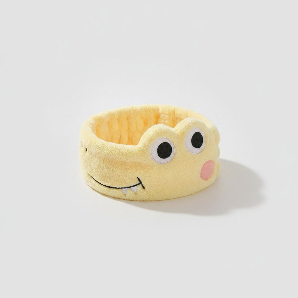 Frog Plush Hairband With Googly Eyes - Yellow – hair accessories (view 1)