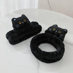 Black Fluffy Cat Hair Clips Set – hair accessories (view 2)