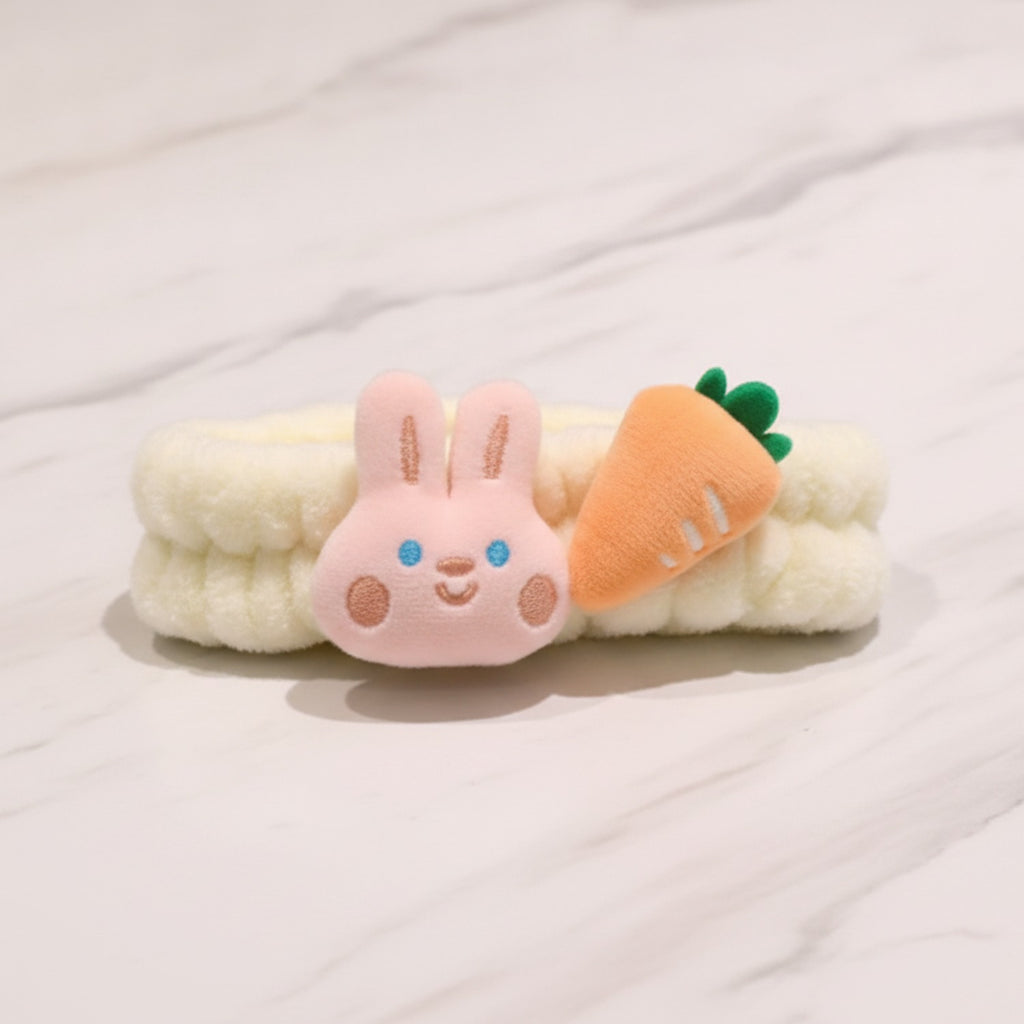Fluffy Cloud Bunny Carrot Hairband Set – hair accessories (view 2)