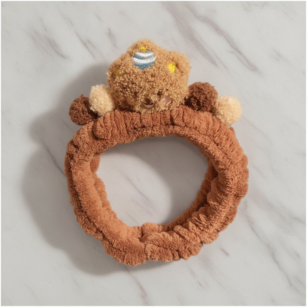 Teddy Bear Fuzzy Hairband With Charm – hair accessories (view 2)