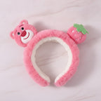 Pink Fuzzy Bear Flower Hairband – hair accessories (view 2)