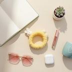 Bunny Plush Yellow Hair Ring With Wings – hair accessories (view 3)