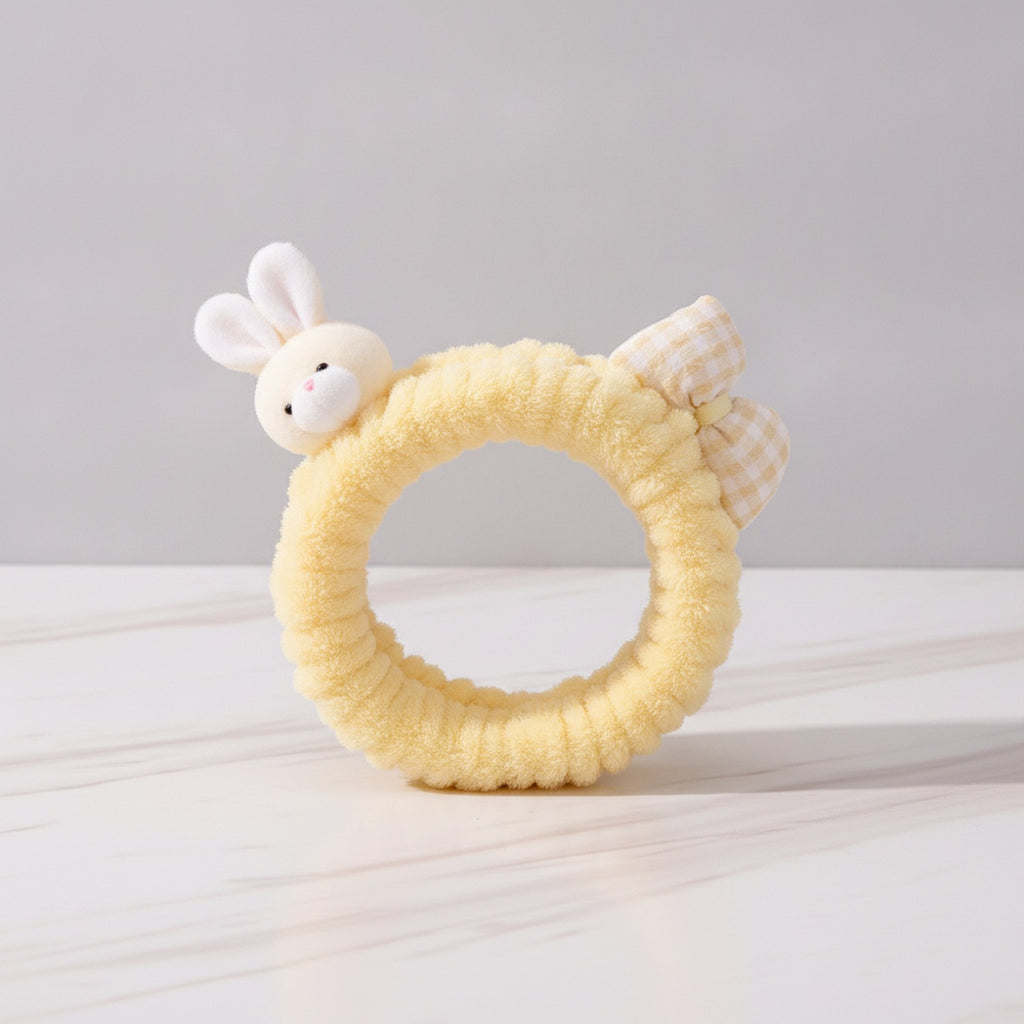 Bunny Plush Yellow Hair Ring With Wings – hair accessories (view 2)