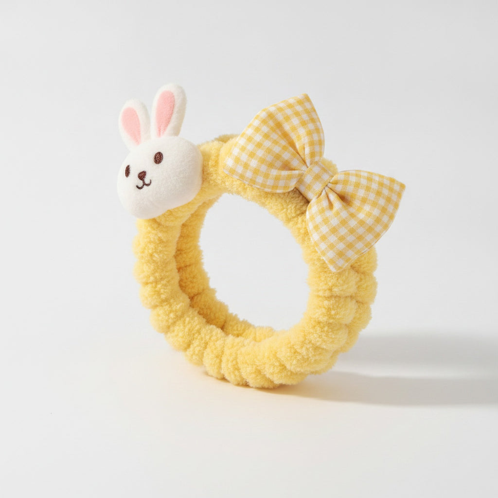 Bunny Plush Yellow Hair Ring With Wings – hair accessories (view 1)