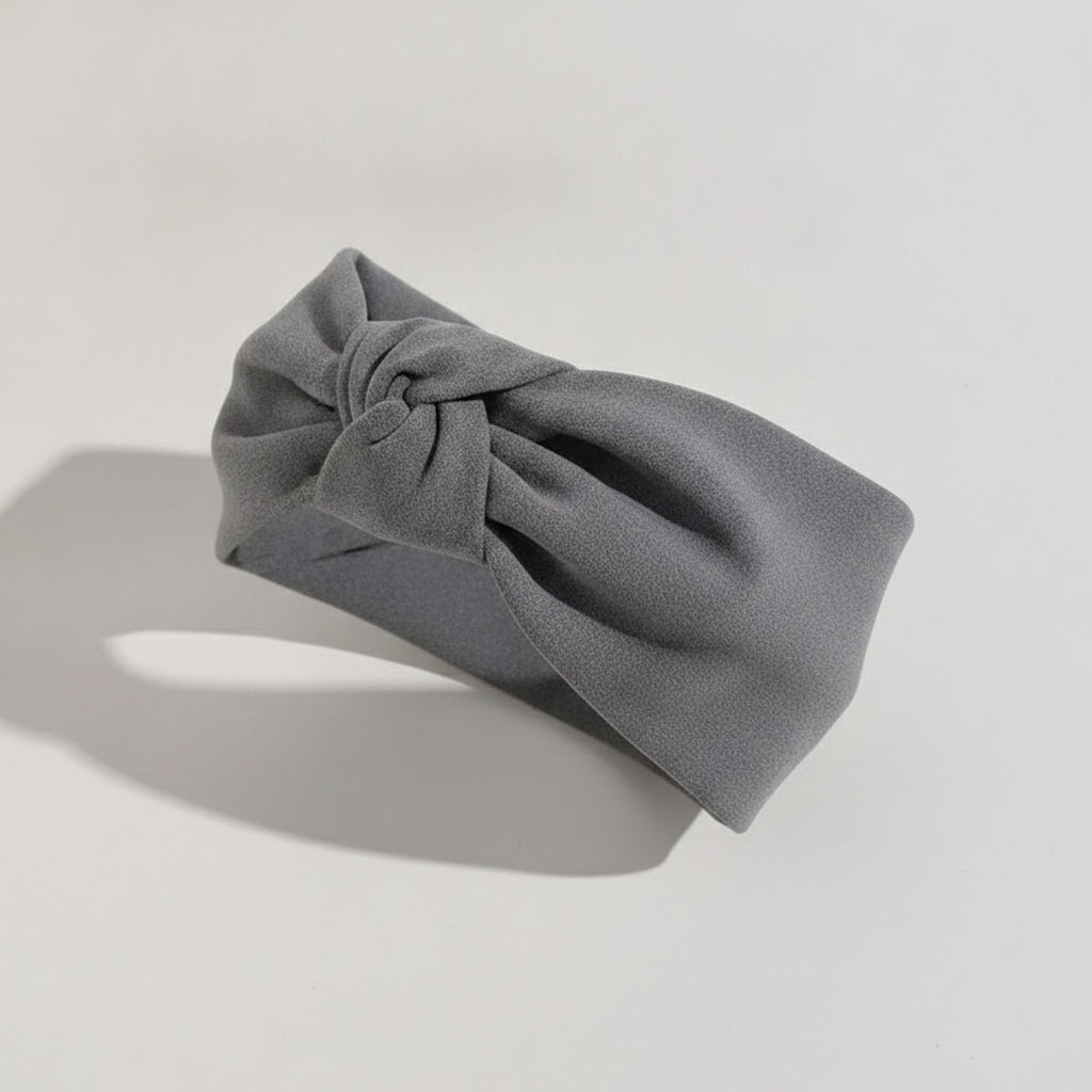 Twisted Knot Hairband - Gray Cross Hair Tie #5
