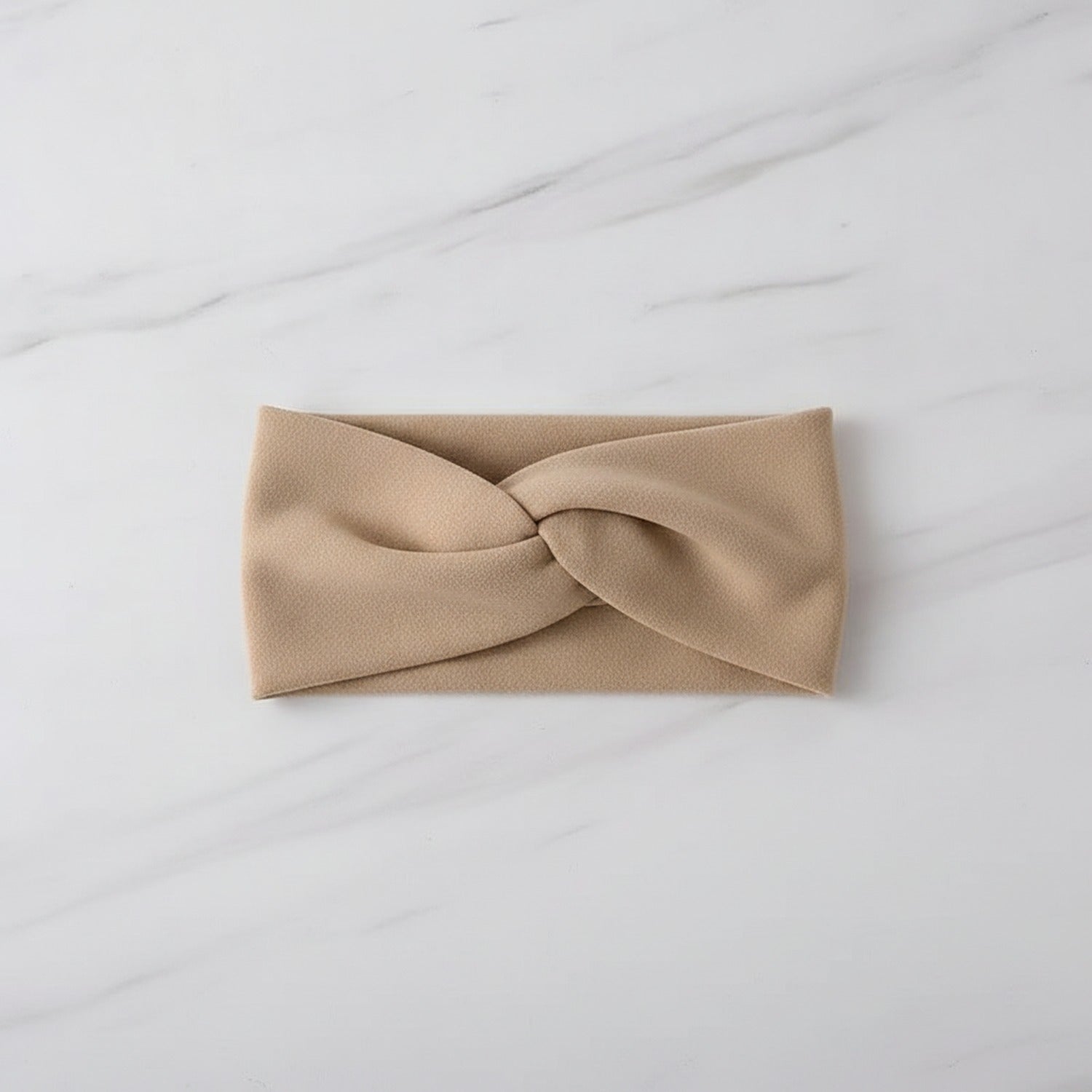Twisted Knot Hairband - Cream Crisscross Hair Band #1