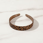 Tortoiseshell Brown Padded Headband with Textured Grip – hair accessories (view 2)
