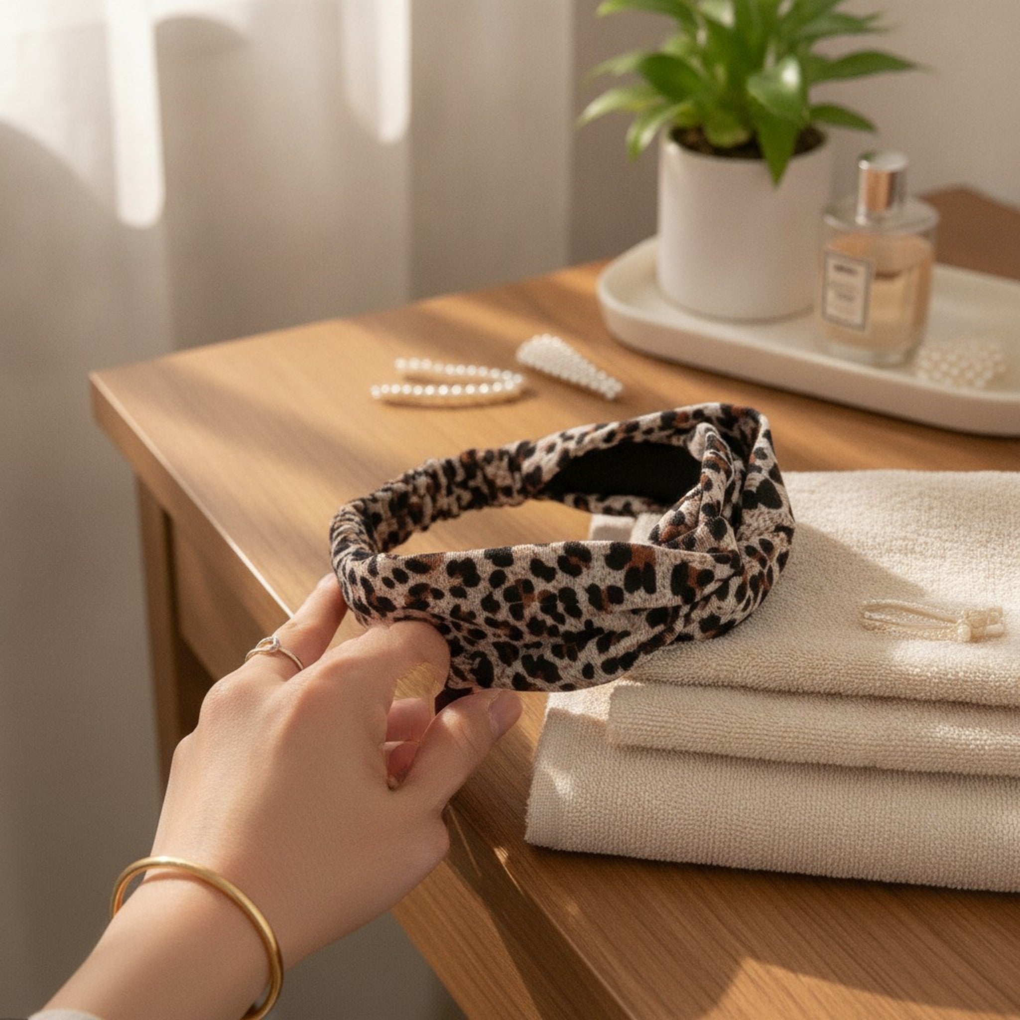 Stylish Leopard Print Elastic Headband – hair accessories (view 6)