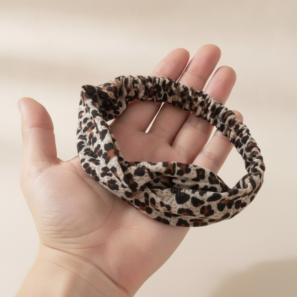 Stylish Leopard Print Elastic Headband – hair accessories (view 7)