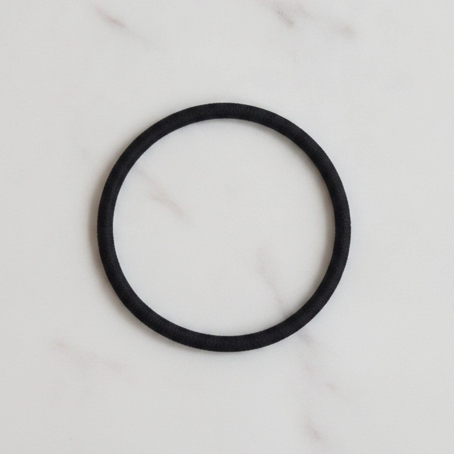 Black Minimalist Hair Band with Red Ribbon Detail