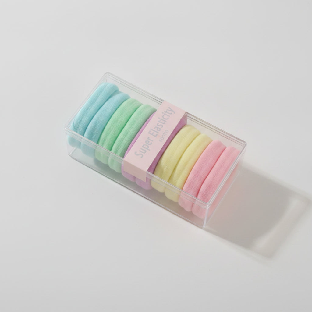 Pastel Fabric Hair Scrunchies Set - 12 Pack – hair accessories (view 1)