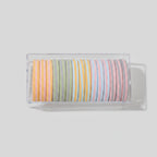 Pastel Striped Hair Ties Set Multi-Color